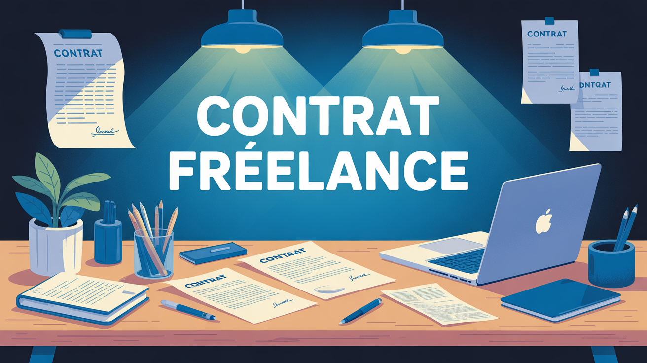 contrat freelance illustration ordinateur signatures
