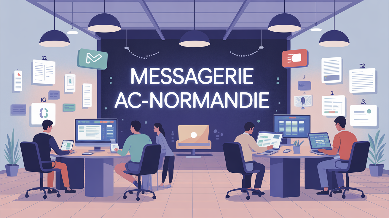 Illustration espace de travail messagerie ac normandie