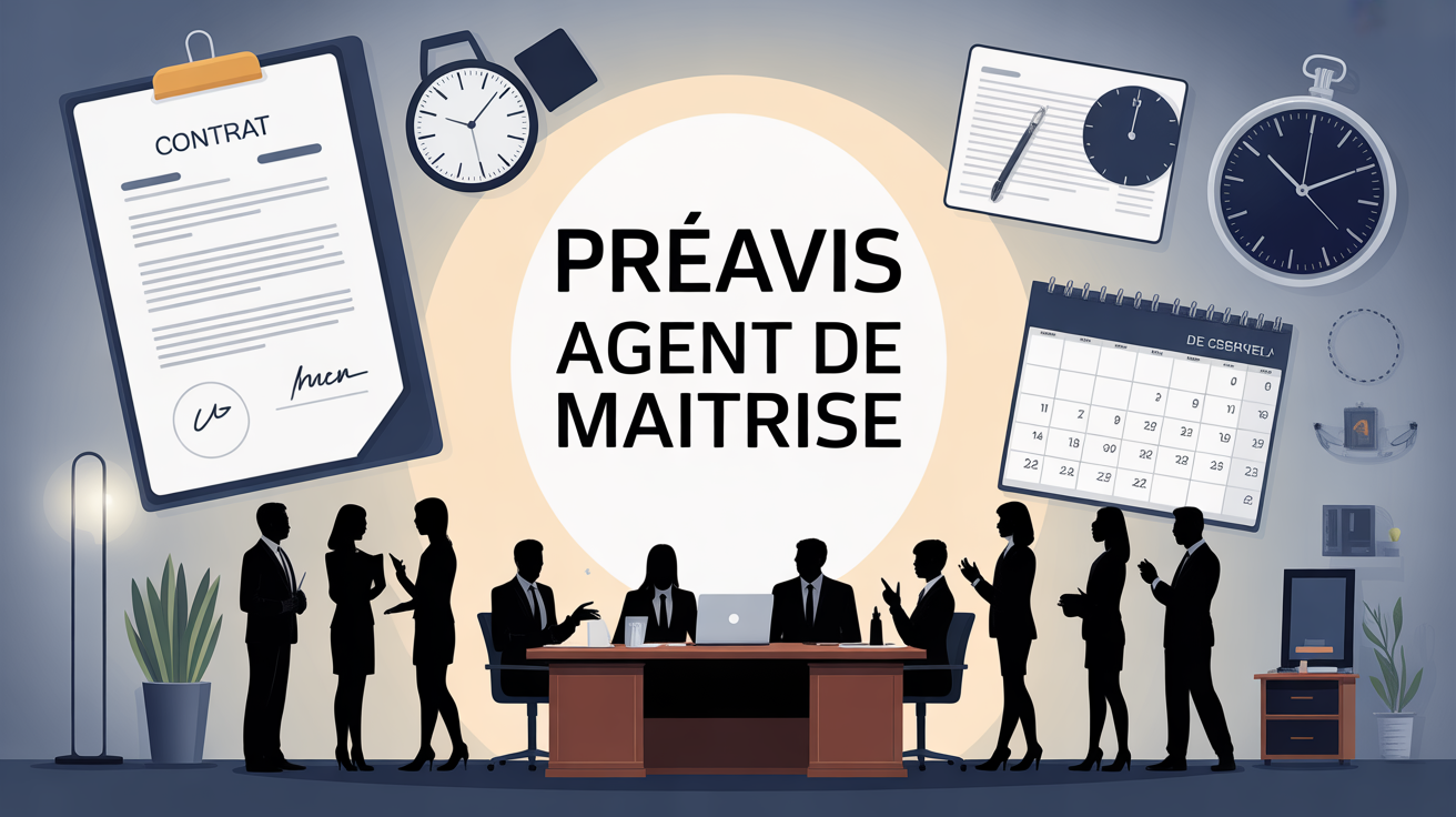 bureau contrat calendrier preavis agent de maitrise