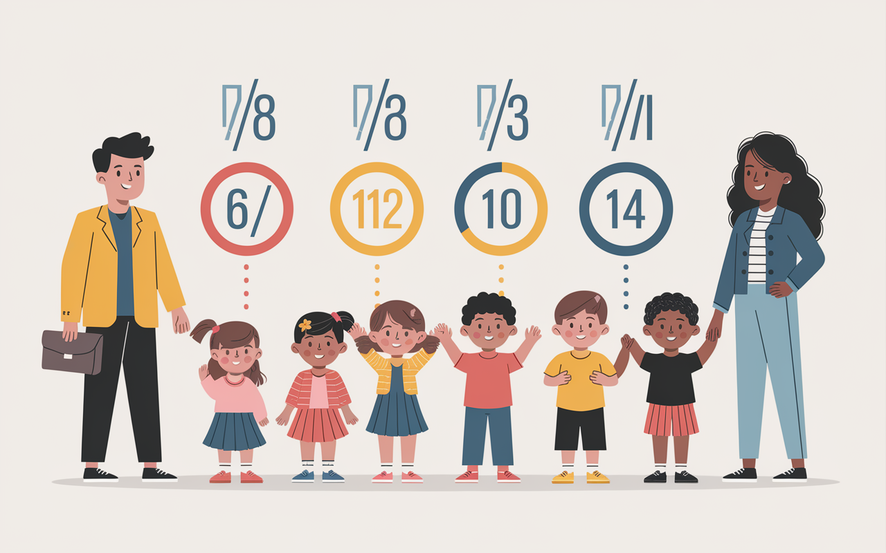 Tableau ratios animateur enfants ACM