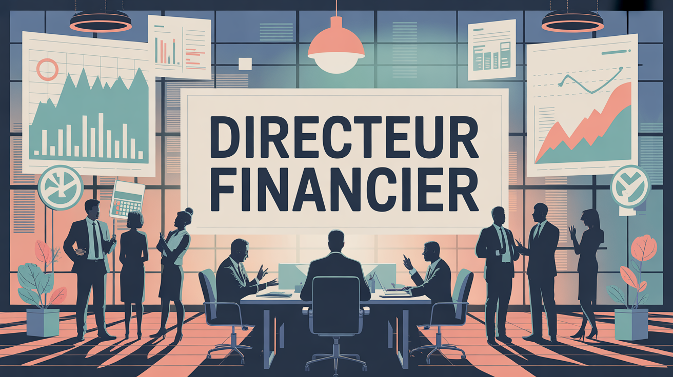 bureau moderne directeur financier graphiques