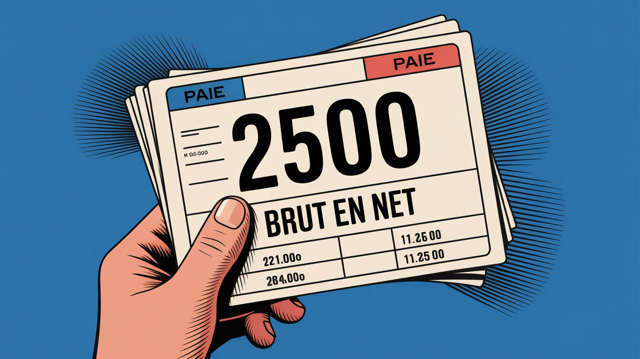 fiche de paie 2500 brut en net main chiffres