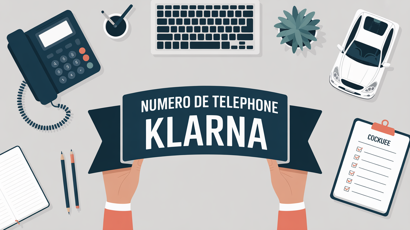Bureau avec telephone et checklist Klarna