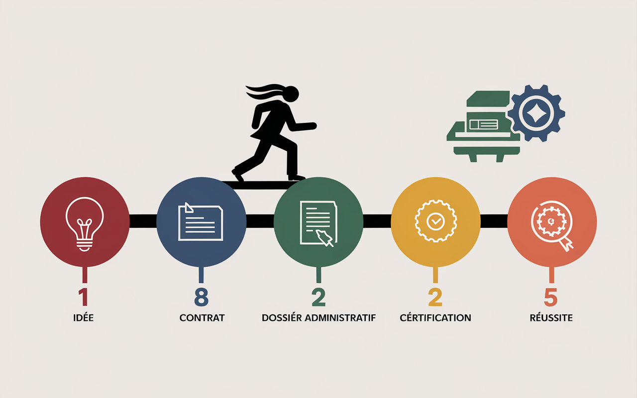 Visuel parcours 5 etapes formateur independant