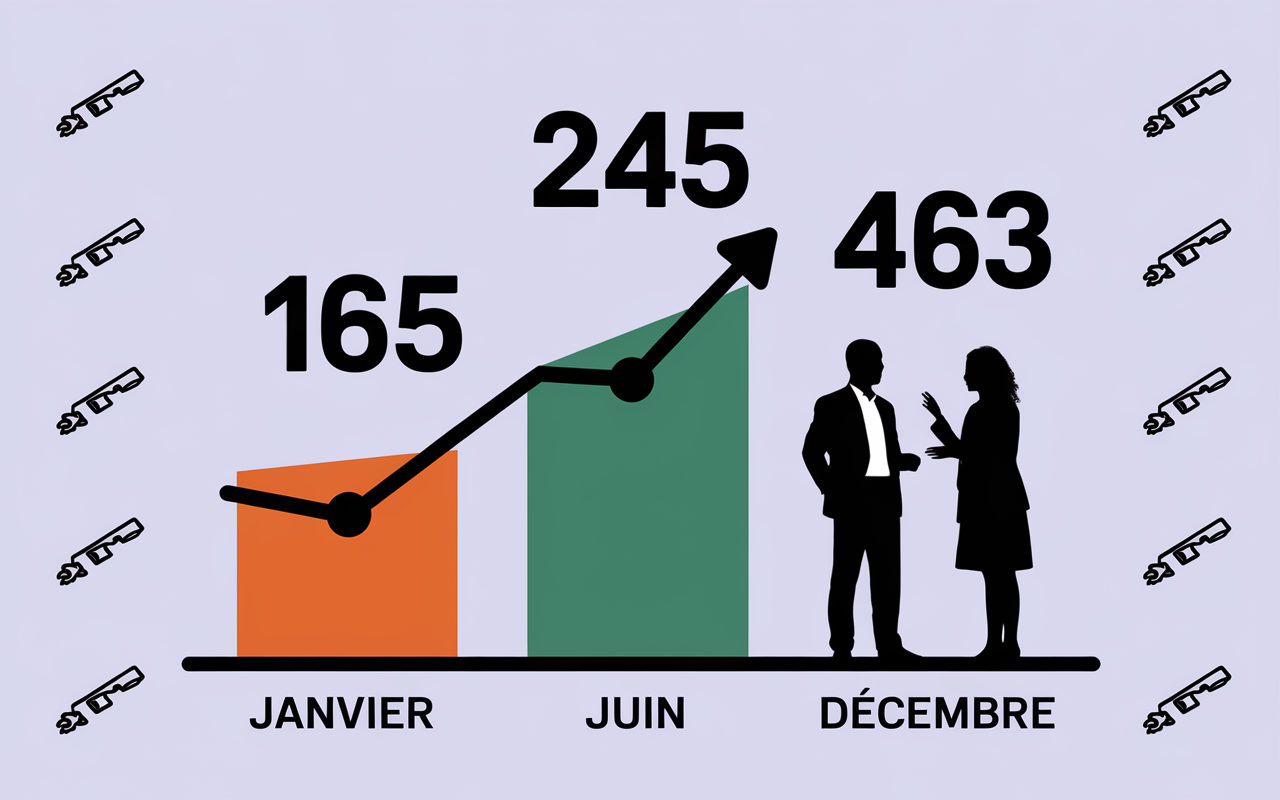 Tableau variation prix Bitcoin 2015 par mois
