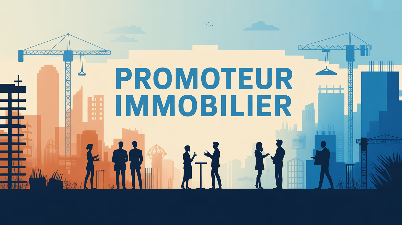 Illustration chantier promoteur immobilier moderne
