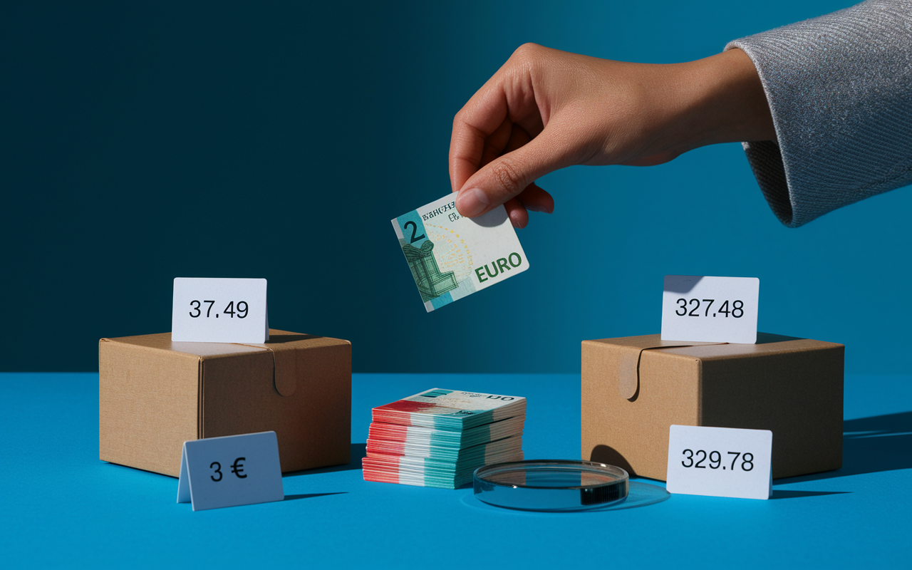Expertise d'une pièce de 2 euros avec accessoires