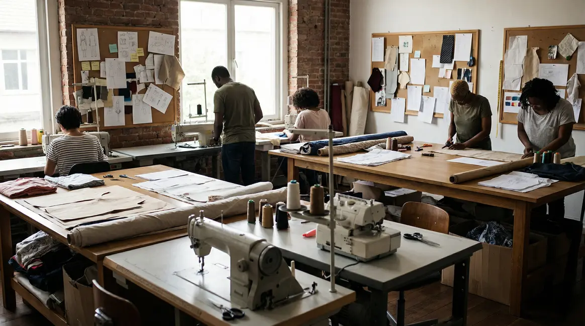 Ambiance atelier formation couture France participants