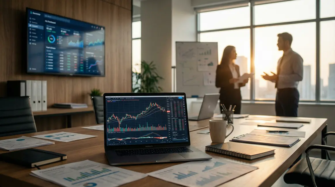 analyse donnees finances entreprise bureau tableau de bord