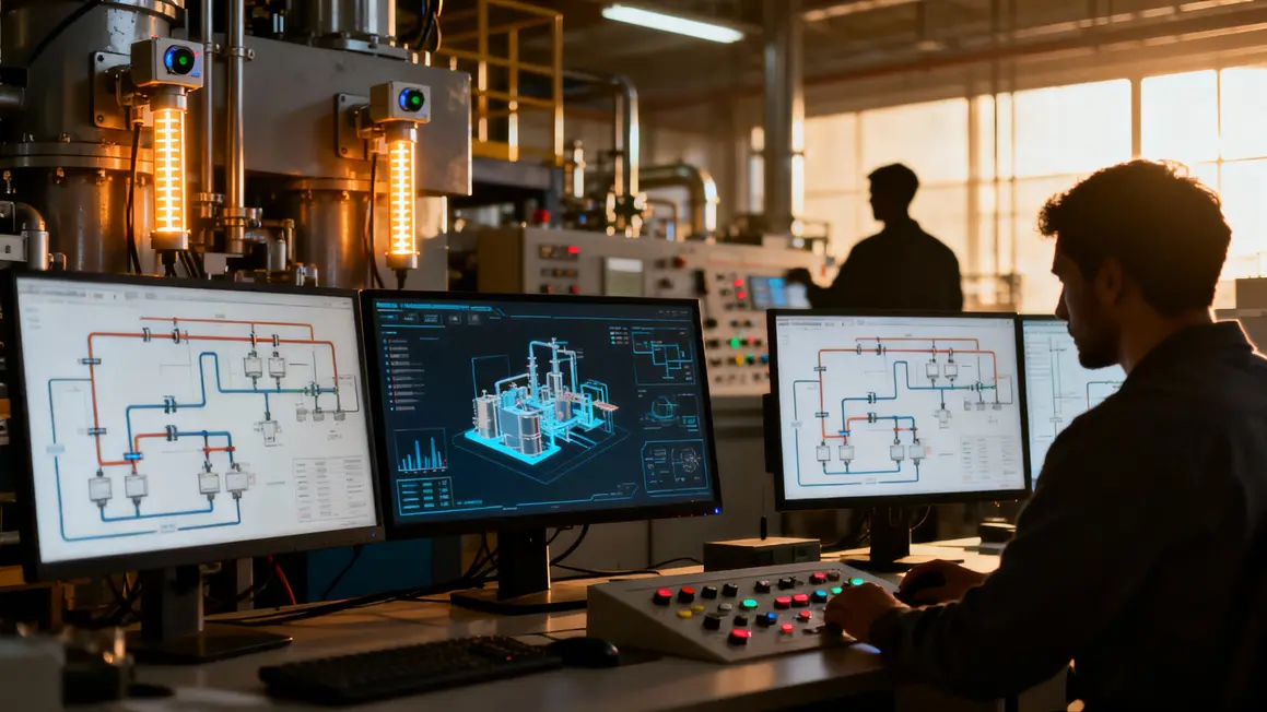 controle industriel IIoT jumeau numérique production