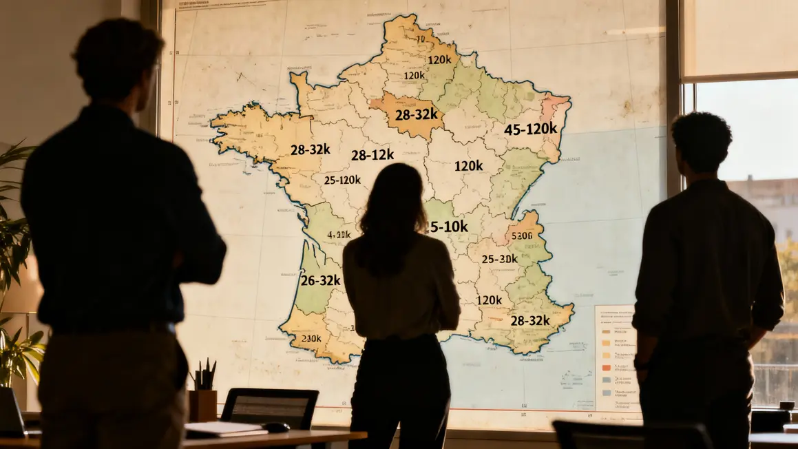 carte France salaires marketing digital chiffres 2025