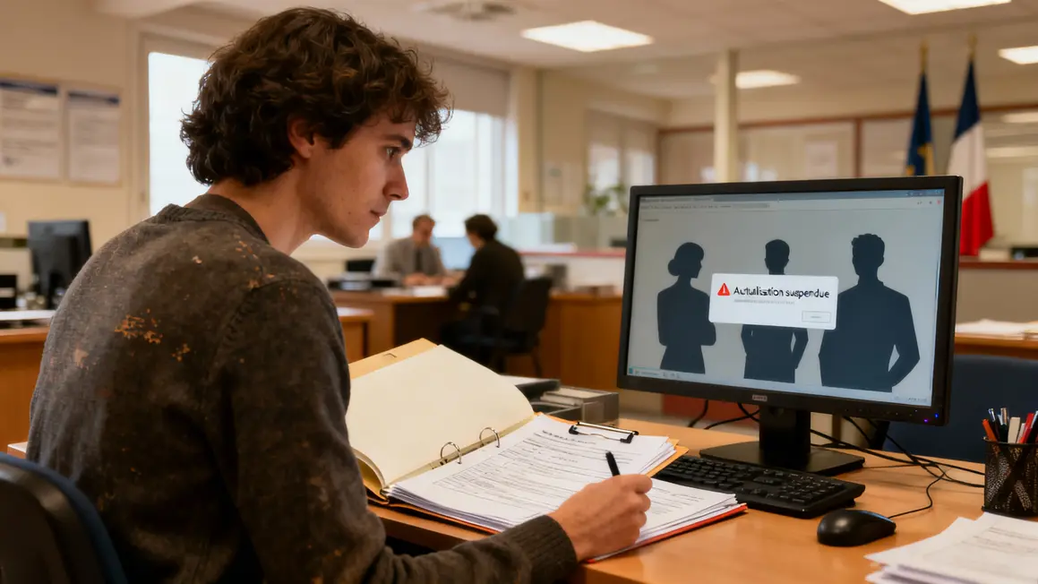 Bureau administratif notification actualisation suspendue