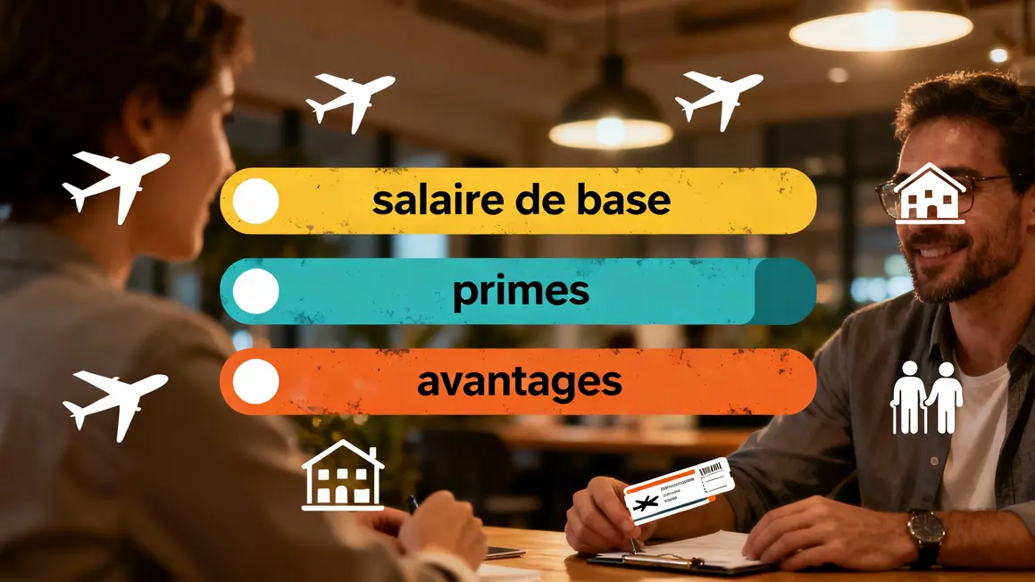 Graphique barres composantes salaire pilote de ligne