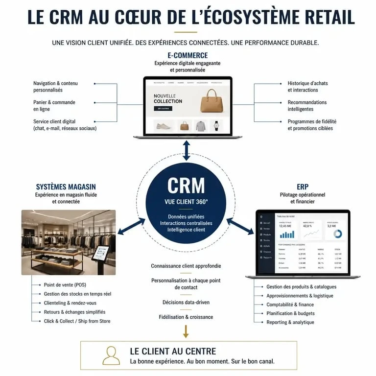 Écosystème omnicanal CRM retail